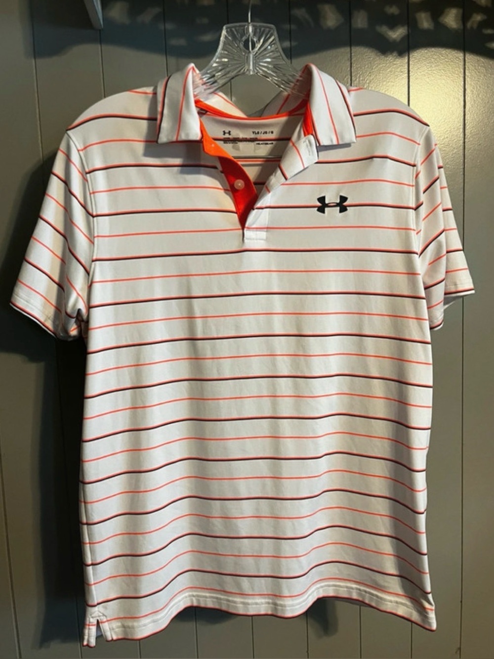 Under Armour youth polo orange / white